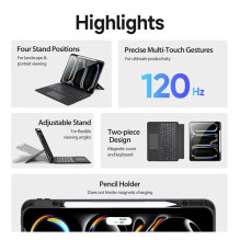 Dėklas su klaviatūra Dux Ducis DK Apple iPad Pro 13 2024 / 2025 juodas Dėklas su klaviatūra Dux Ducis DK Apple iPad Pro 13 2024 / 2025 juodas