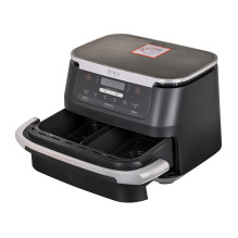 Ninja AF550EU gruzdintuvė Dviguba 6,6 l Atskirai pastatoma 2470 W Karšto oro gruzdintuvė Juoda, Sidabrinė