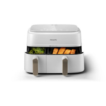 „Philips 3000“ serijos NA353 / 10 gruzdintuvė Dviguba 9 l Atskirai stovinti 2750 W karšto oro gruzdintuvė Sidabrinė, Bal
