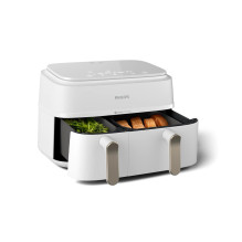 „Philips 3000“ serijos NA353 / 10 gruzdintuvė Dviguba 9 l Atskirai stovinti 2750 W karšto oro gruzdintuvė Sidabrinė, Bal