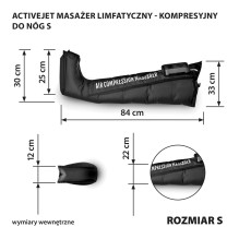 Activejet ACM-PLUS-A1 S lymphatic compression massager for legs Activejet ACM-PLUS-A1 S lymphatic compression massager for legs