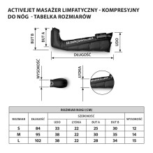 Activejet ACM-PLUS-A1 S lymphatic compression massager for legs Activejet ACM-PLUS-A1 S lymphatic compression massager for legs