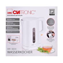 Clatronic WK 3834 electric kettle 1 L 900 W White Clatronic WK 3834 electric kettle 1 L 900 W White