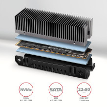 SSD ACC COOLER M.2 2280 / 24MM CLR-M2XT AXAGON SSD ACC COOLER M.2 2280 / 24MM CLR-M2XT AXAGON