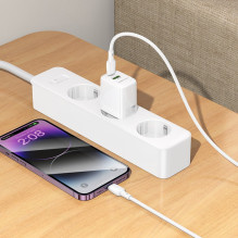Charger Borofone BN29 30W USB-C / USB-A + USB-C to Lightning cable 1.0m white