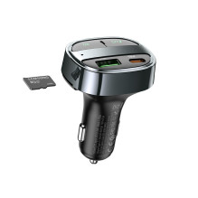 FM bangų moduliatorius Hoco E70 PD30W+QC3.0 juodas FM bangų moduliatorius Hoco E70 PD30W+QC3.0 juodas
