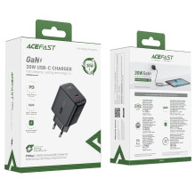 Charger Acefast A21 30W GaN USB-C black Charger Acefast A21 30W GaN USB-C black