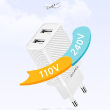 Charger Awei C15L-EU 10W 2xUSB-A + USB-A to Lightning cable 1.0m white Charger Awei C15L-EU 10W 2xUSB-A + USB-A to Lightning cable 1.0m white