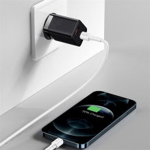 Įkroviklis Baseus Super Si Pro 30W USB-C / USB-A juodas CCSUPP-E01 Įkroviklis Baseus Super Si Pro 30W USB-C / USB-A juodas CCSUPP-E01