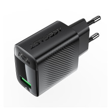 Įkroviklis Acefast A90 18W USB-A juodas Įkroviklis Acefast A90 18W USB-A juodas