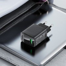 Charger Acefast A90 18W USB-A black Charger Acefast A90 18W USB-A black