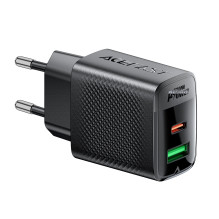 Charger Acefast A98 30W GaN USB-C / USB-A black