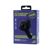 FM bangų moduliatorius Remax RCC331 54.5W 2xUSB-A / 1xUSB-C juodas