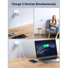 Charger Joyroom JR-TCF15 30W USB-C / USB-A white