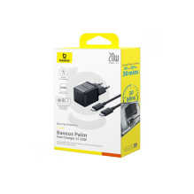 Charger Baseus Palm 20W USB-C + USB-C to USB-C cable 1.0m black P10111602113-01