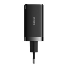Charger Baseus GaN5 Pro 65W 2xUSB-C / USB-A + USB-C to USB-C cable black CCGP120201