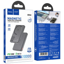 Išorinė baterija Power Bank Hoco Q26A PD20W MagSafe 10000mAh juoda