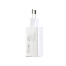 Charger Joyroom JR-TG10 GaN 65W 2xUSB-C / USB-A + USB-C to USB-C 100W 1.2m cable white Charger Joyroom JR-TG10 GaN 65W 2xUSB-C / USB-A + USB-C to USB-C 100W 1.2m cable white