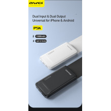 External battery Power Bank Awei P5K 5V / 2.1A 10000mAh black