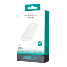 Išorinė baterija Power Bank Joyroom JR-W020 20W MagSafe 10000mAh balta Išorinė baterija Power Bank Joyroom JR-W020 20W MagSafe 10000mAh balta