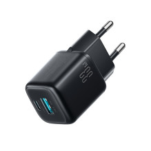 Charger Joyroom JR-TG7 33W USB-C / USB-A + USB-C to USB-C 60W 1.0m cable black Charger Joyroom JR-TG7 33W USB-C / USB-A + USB-C to USB-C 60W 1.0m cable black