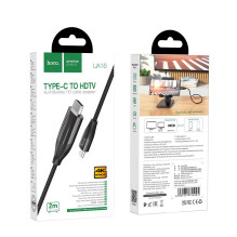 Cable Hoco UA16 Type-C to HDMI 2.0m gray Cable Hoco UA16 Type-C to HDMI 2.0m gray