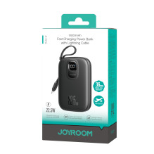 External battery Power Bank Joyroom JR-PBF18 22.5W with Lightning cable 10000mAh black External battery Power Bank Joyroom JR-PBF18 22.5W with Lightning cable 10000mAh black