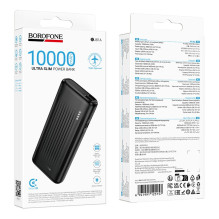 Išorinė baterija Power Bank Borofone BJ81A 10000mAh juoda Išorinė baterija Power Bank Borofone BJ81A 10000mAh juoda