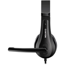 CANYON PC ausinės CHSU-1 PC Mic USB 2m Black