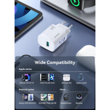 Charger Joyroom JR-TF4 18W USB-A + USB-A to Lightning cable 1.0m white Charger Joyroom JR-TF4 18W USB-A + USB-A to Lightning cable 1.0m white
