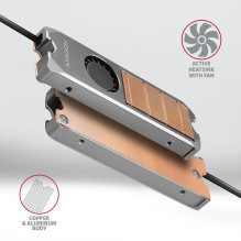 SSD ACC COOLER M.2 COPPER FAN / CLR-M2FAN AXAGON SSD ACC COOLER M.2 COPPER FAN / CLR-M2FAN AXAGON