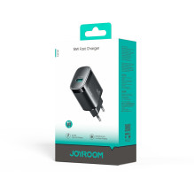 Įkroviklis Joyroom JR-TF4 18W USB-A + USB-A to USB-C cable 1.0m juodas Įkroviklis Joyroom JR-TF4 18W USB-A + USB-A to USB-C cable 1.0m juodas