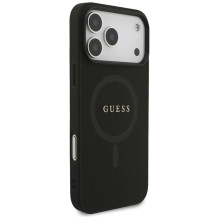 „Guess Saffiano Classic Logo MagSafe“ dėklas, skirtas „iPhone 17 Pro Max“ – juodas
