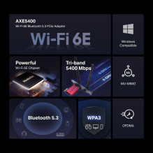 WRL ADAPTERIS 5400 MBPS / BLUETH5.3 / MA86XE MERCUSYS