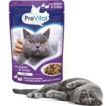 PREVITAL Turkey and rabbit in jelly - wet cat food - 100g PREVITAL Turkey and rabbit in jelly - wet cat food - 100g