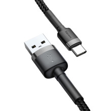 USB cable Baseus Cafule Type-C 1.0m 3.0A gray-black CATKLF-BG1 USB cable Baseus Cafule Type-C 1.0m 3.0A gray-black CATKLF-BG1