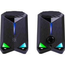 PC SPEAKERS ROCKET 2.0 6W LED USB BLACK