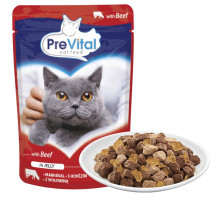 PREVITAL Beef in jelly - wet cat food - 100g PREVITAL Beef in jelly - wet cat food - 100g