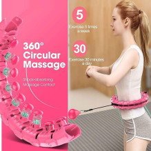 Masažuojantis gimnastikos lankas Smart Hula Hoop HHP002 rožinis Masažuojantis gimnastikos lankas Smart Hula Hoop HHP002 rožinis