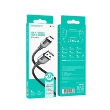 USB cable Borofone BX101 USB-A to USB-C 1.0m black USB cable Borofone BX101 USB-A to USB-C 1.0m black