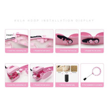 Massaging gymnastics hoop Smart Hula Hoop HHP008 pink