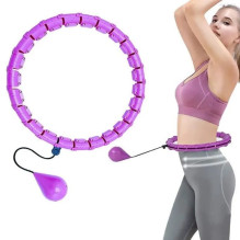 Masažuojantis gimnastikos lankas Smart Hula Hoop M1 violetinis Masažuojantis gimnastikos lankas Smart Hula Hoop M1 violetinis