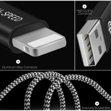 USB kabelis Dux Ducis K-ONE Lightning FastCharging 2.0m USB kabelis Dux Ducis K-ONE Lightning FastCharging 2.0m