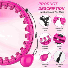 Massaging gymnastics hoop Smart Hula Hoop M2 purple
