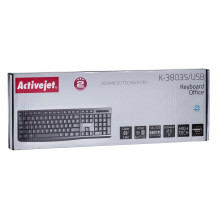 Wired Keyboard - Activejet K-3803S Ergonomic Black Wired Keyboard - Activejet K-3803S Ergonomic Black