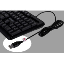 Wired Keyboard - Activejet K-3803S Ergonomic Black Wired Keyboard - Activejet K-3803S Ergonomic Black