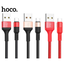 USB kabelis Hoco X26 Type-C 1.0m juodas-auksinis USB kabelis Hoco X26 Type-C 1.0m juodas-auksinis