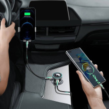 Transmitter Baseus Enjoy Bluetooth MP3 player / FM modulator (hands-free, LCD, 2xUSB Wireless 5.0+5V / 3.4A charger) bla