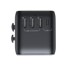 Universal travel charger Joyroom JR-TCW01 15W 3xUSB-A / USB-C black