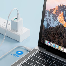 USB cable Joyroom S-CC060A9 Type-C to Type-C 60W 1.0m white USB cable Joyroom S-CC060A9 Type-C to Type-C 60W 1.0m white